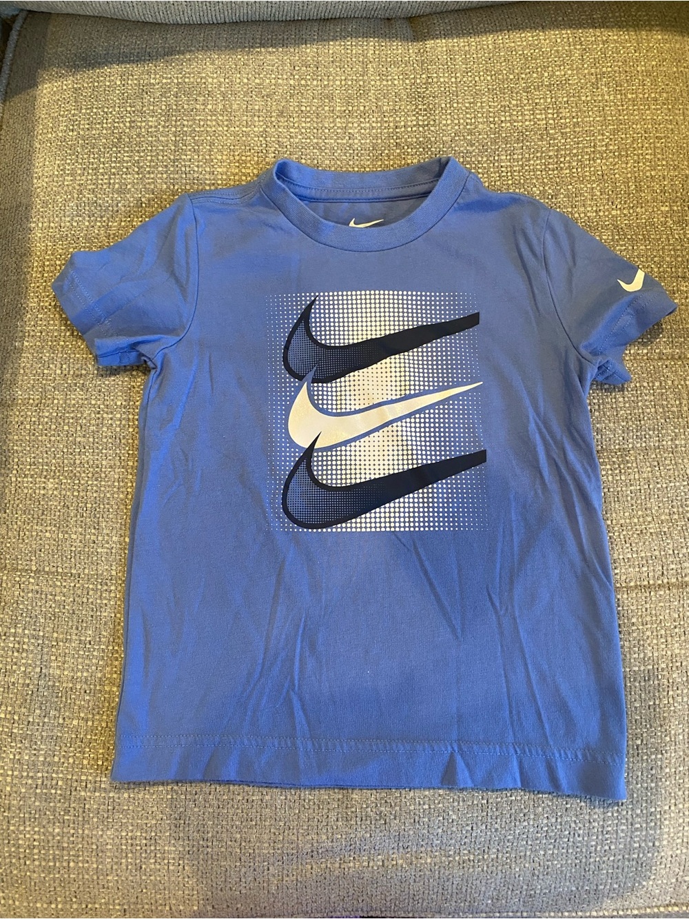 Nike Kids Blue Graphic Swoosh Tee